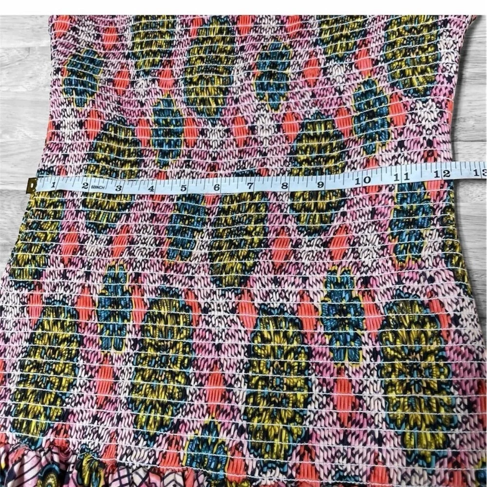 Autumn Adeigbo Winnie Midi Dress NWT Size 8 Pink Floral Smocked Cotton - Picture 14 of 16